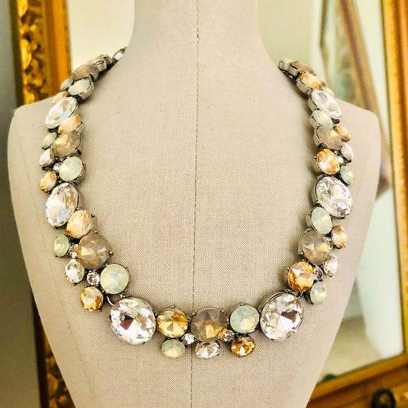 Vintage Crystal Rhinestone Statement Necklace - Picture 3 of 17